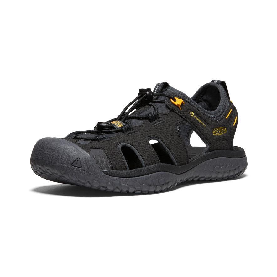 Black Men Keen SOLR Sandals | 63075-YBAF