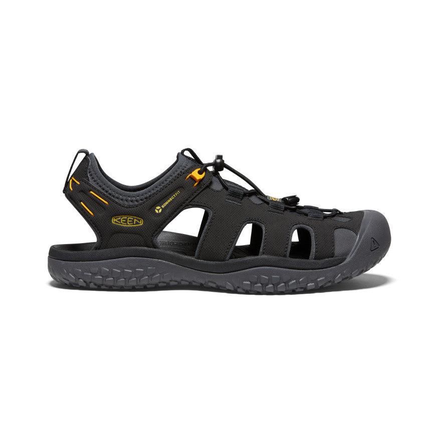 Black Men Keen SOLR Sandals | 63075-YBAF