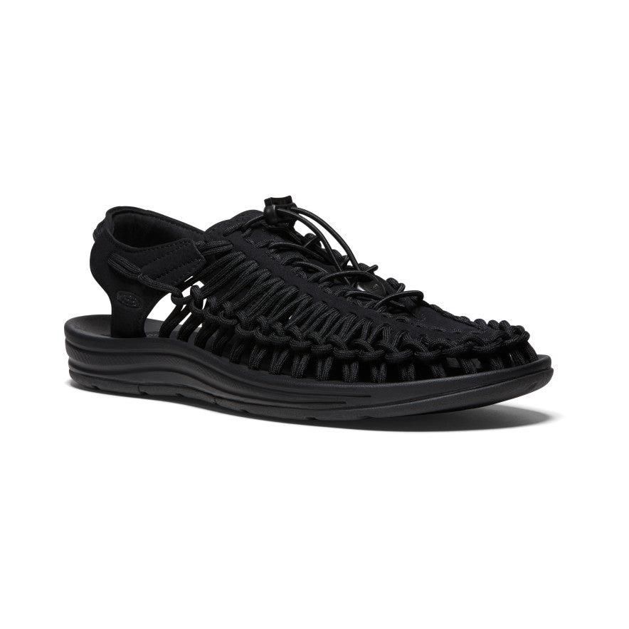 Black Men Keen UNEEK Sneaker Sandals | 73015-OLPK