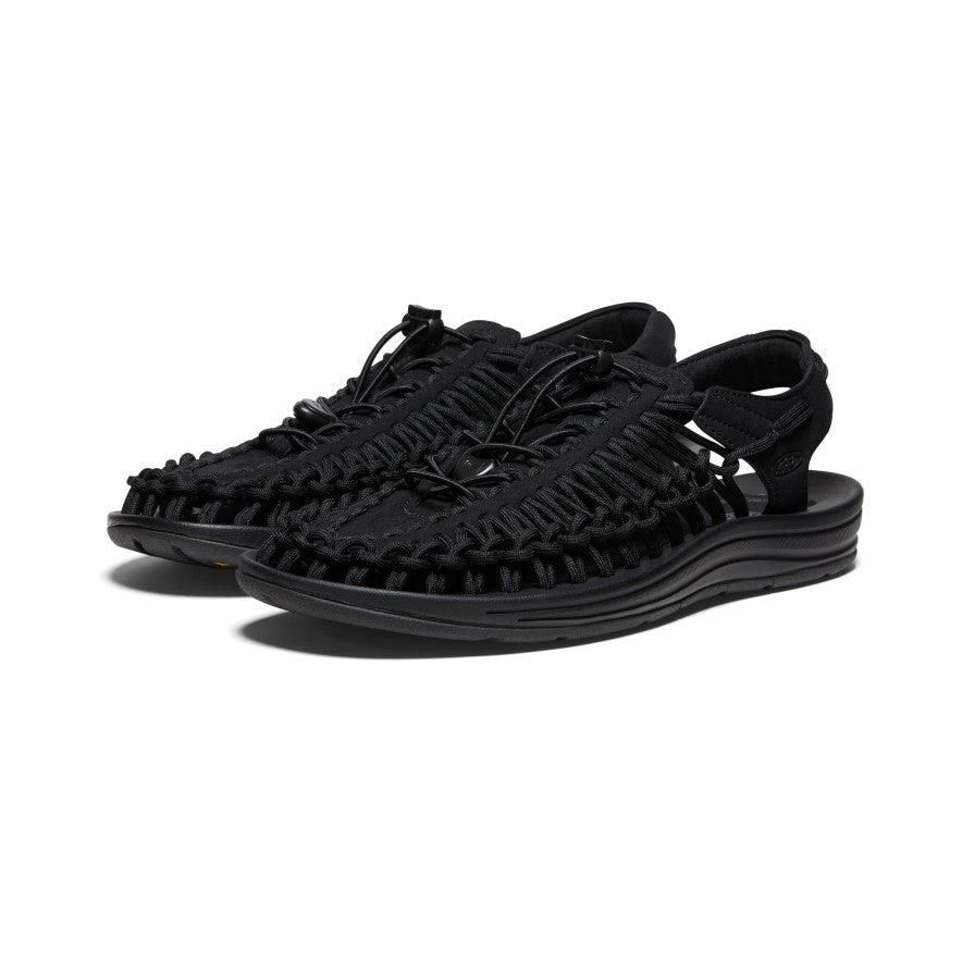 Black Men Keen UNEEK Sneaker Sandals | 73015-OLPK