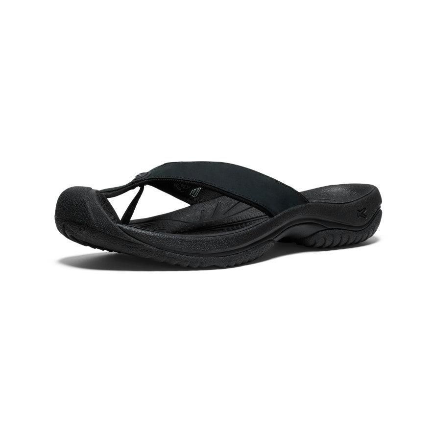 Black Men Keen Waimea Leather Flip Flops | 04139-YXRU