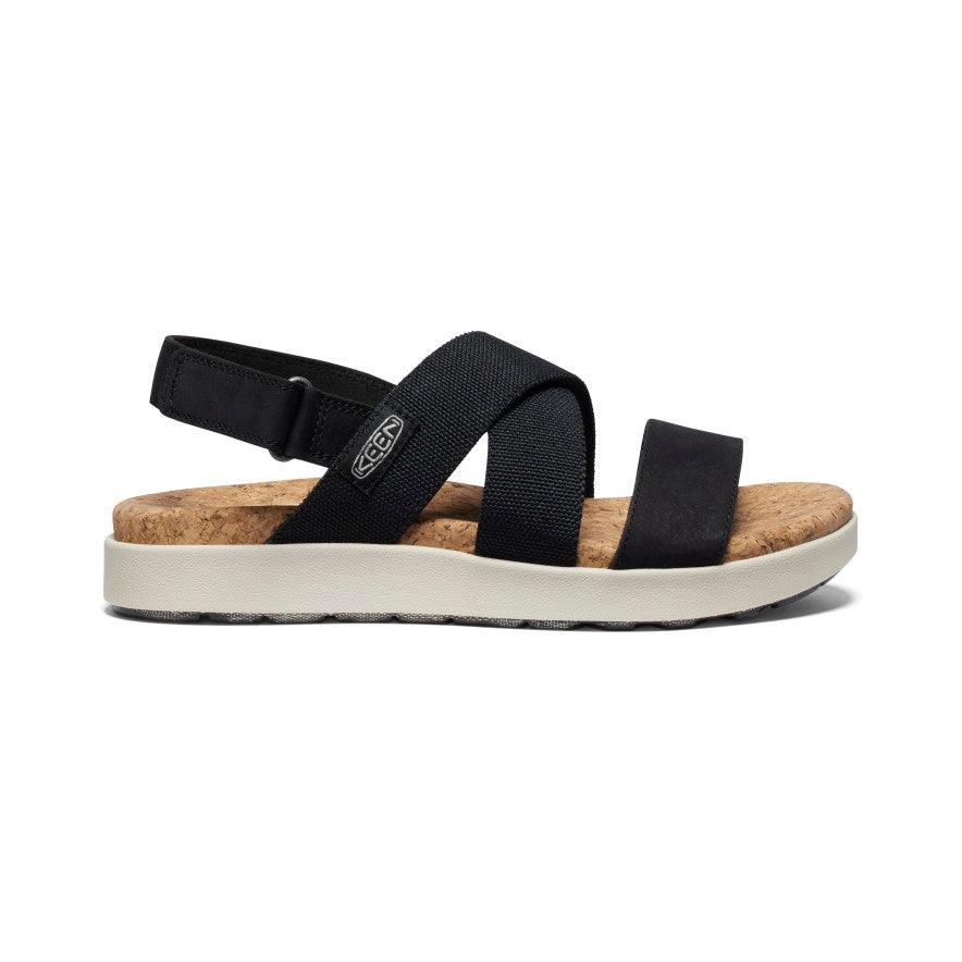 Black Women Keen Elle Criss Cross Sandals | 12845-OHNA