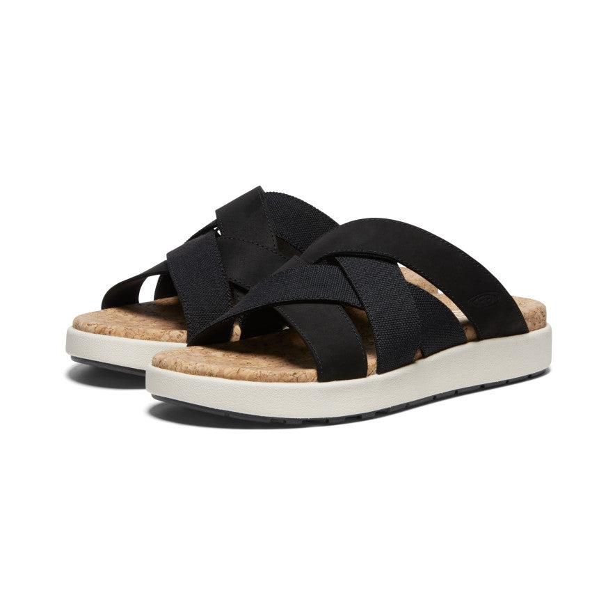 Black Women Keen Elle Mixed Slides | 05462-VZGJ