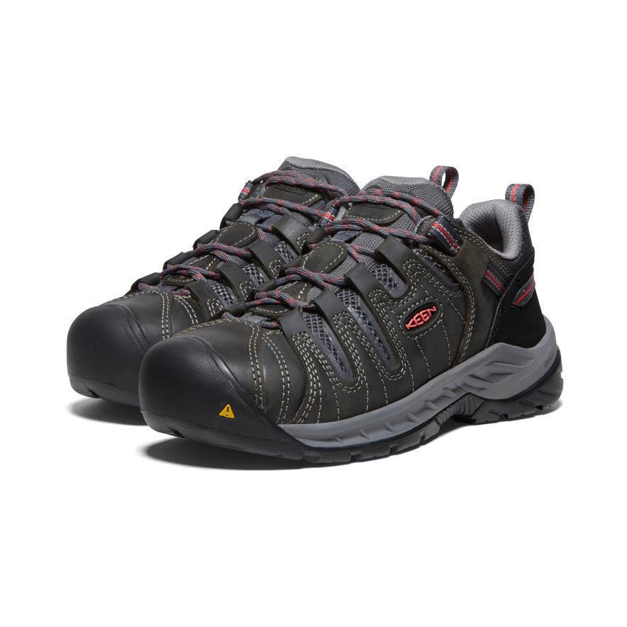 Black Women Keen Flint II (Steel Toe) Sneakers | 12096-IYTM