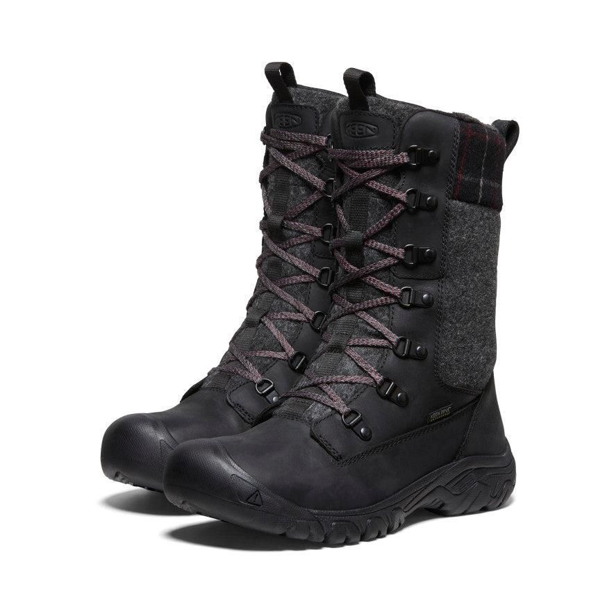 Black Women Keen Greta Tall Waterproof Boots | 20456-YCLD