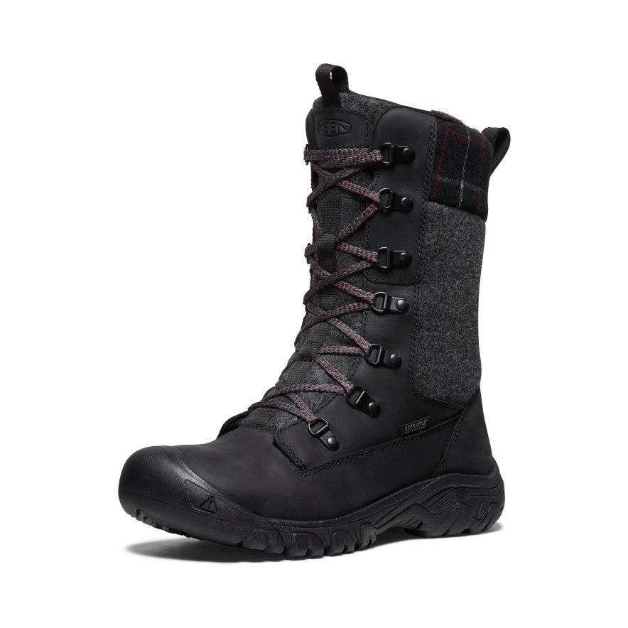 Black Women Keen Greta Tall Waterproof Boots | 20456-YCLD