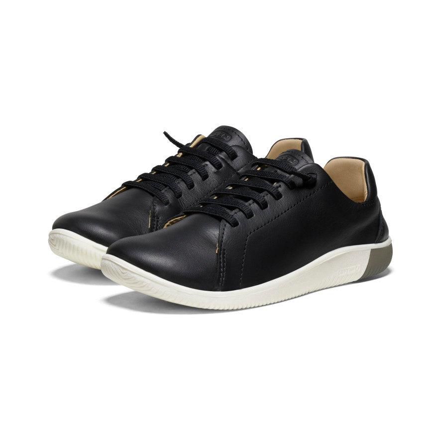 Black Women Keen KNX Leather Sneakers | 59632-ESLF