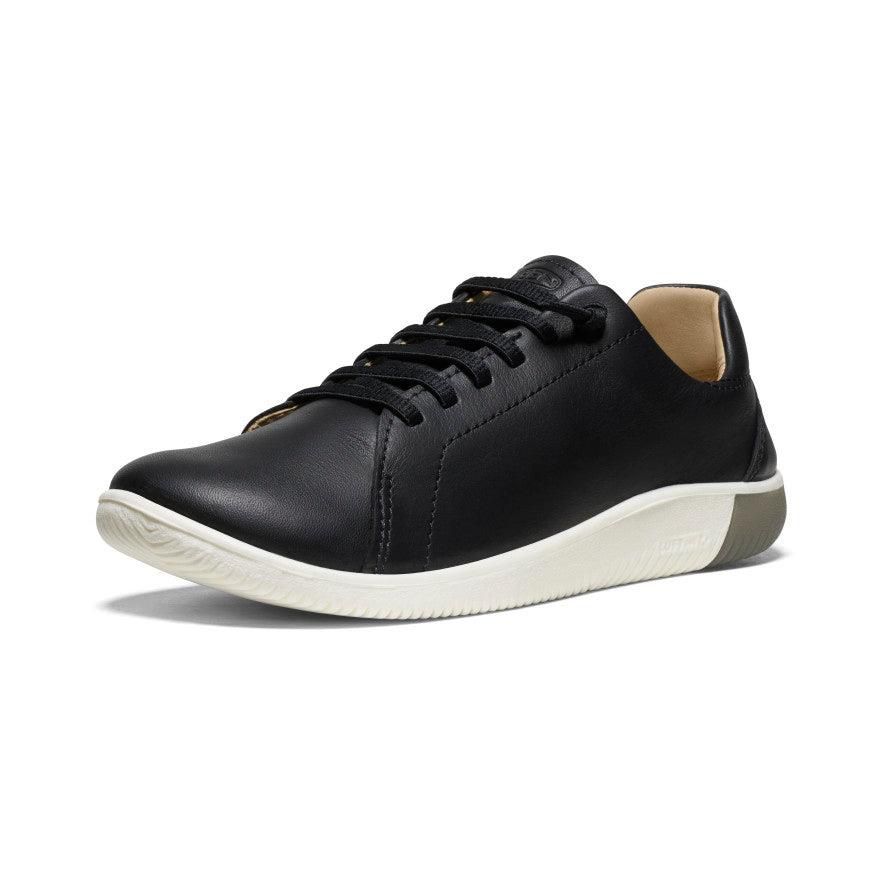 Black Women Keen KNX Leather Sneakers | 59632-ESLF