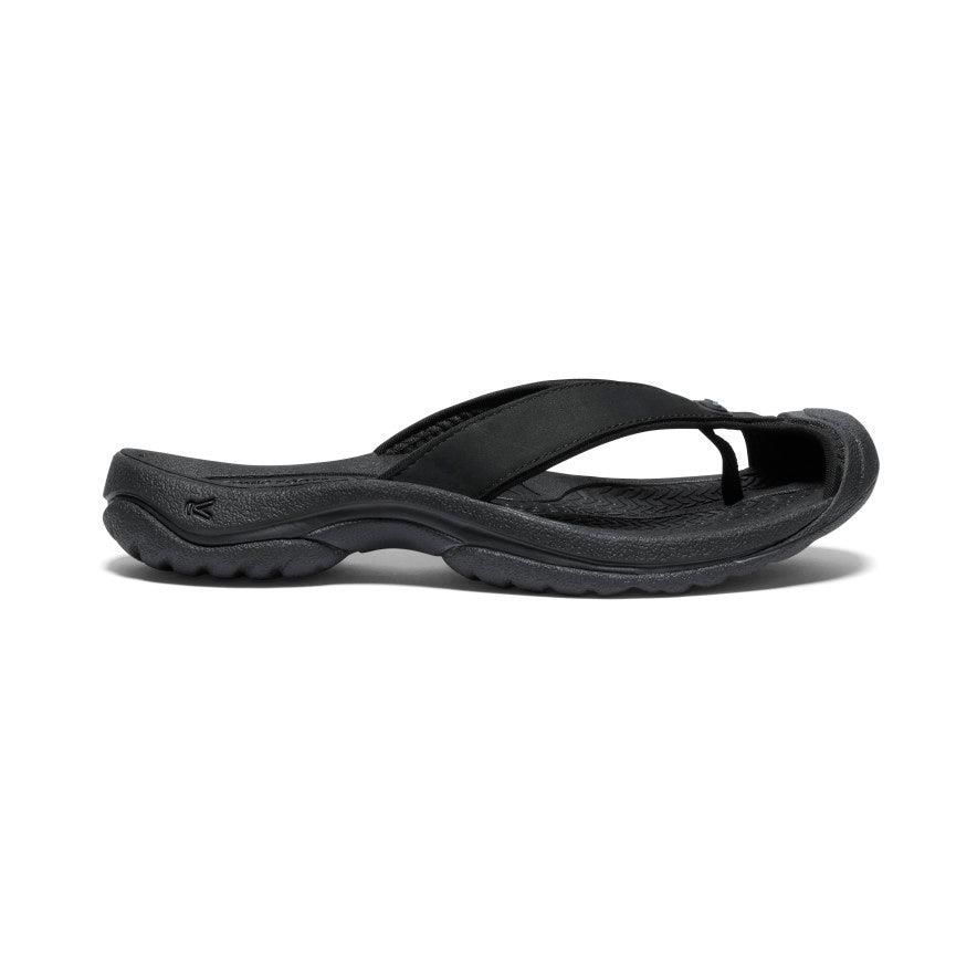 Black Women Keen Waimea Leather Flip Flops | 93862-BCVP