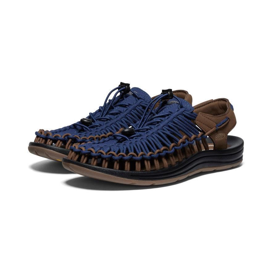 Blue Men Keen UNEEK Sneaker Sandals | 30496-LPZT