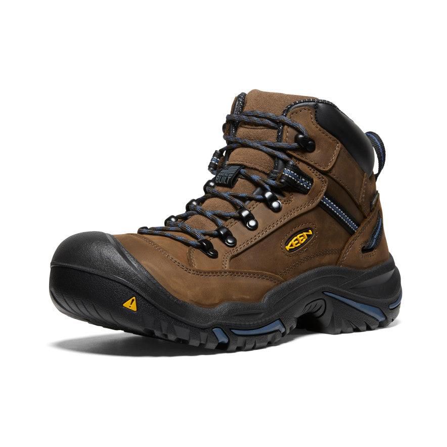 Brown Men Keen Braddock AL Waterproof Mid (Steel Toe) Work Boots | 39042-EJBQ