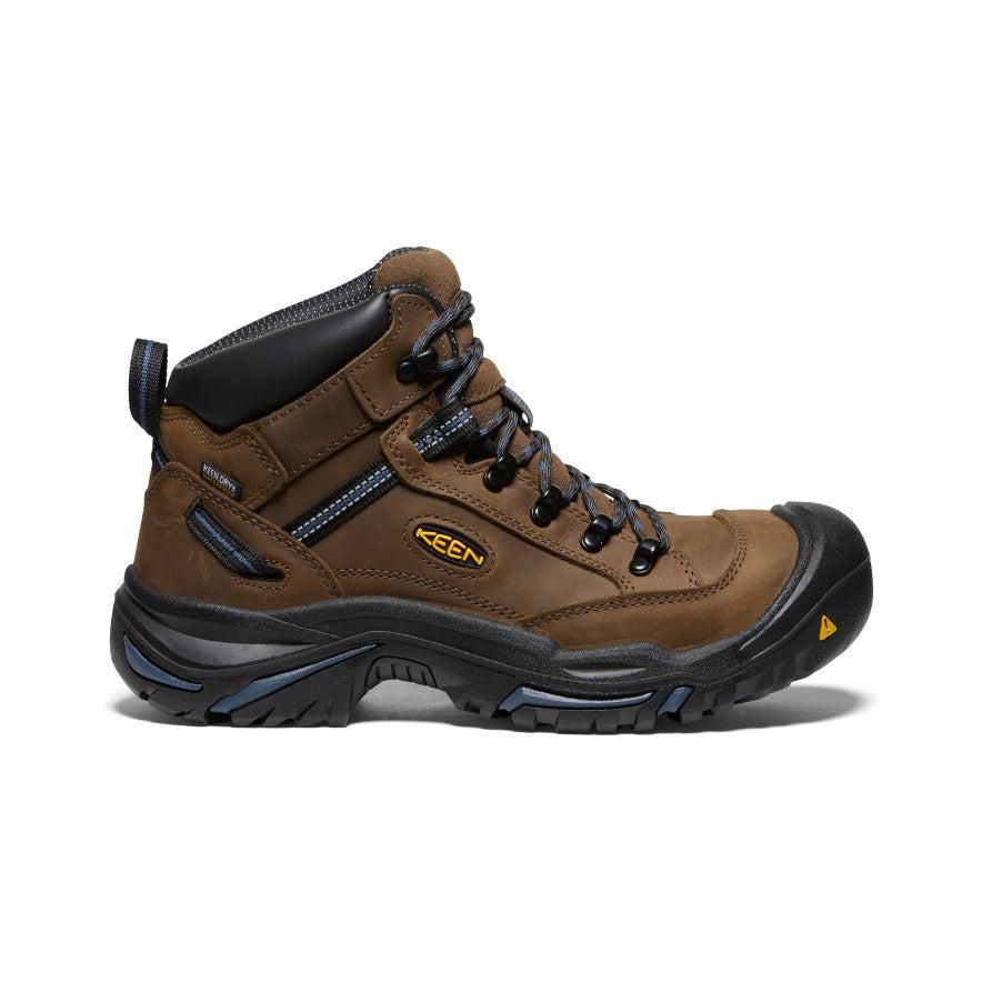 Brown Men Keen Braddock AL Waterproof Mid (Steel Toe) Work Boots | 39042-EJBQ