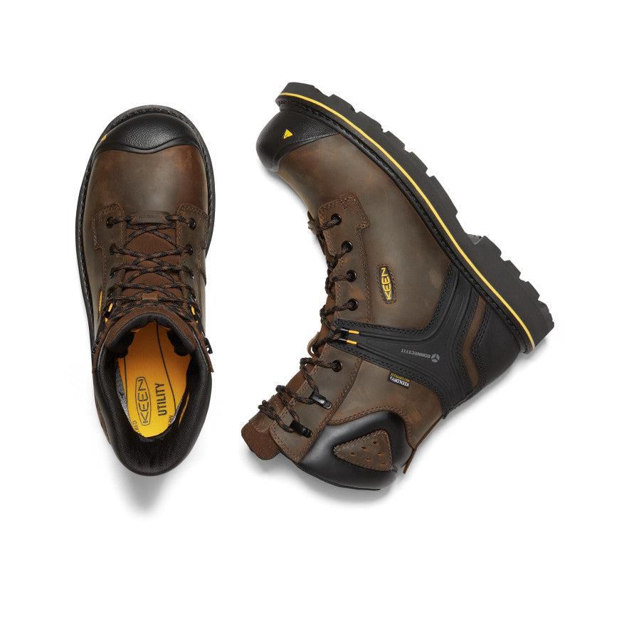 Brown Men Keen CSA Abitibi II Waterproof (Carbon-Fiber Toe) Work Boots | 74825-LFMS