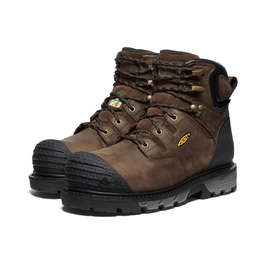 Brown Men Keen CSA Camden 6 Waterproof (Carbon-Fiber Toe) Work Boots | 18456-KPTL