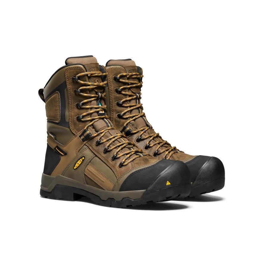 Brown Men Keen CSA Davenport 8 Insulated Waterproof Work Boots | 03145-DVKC