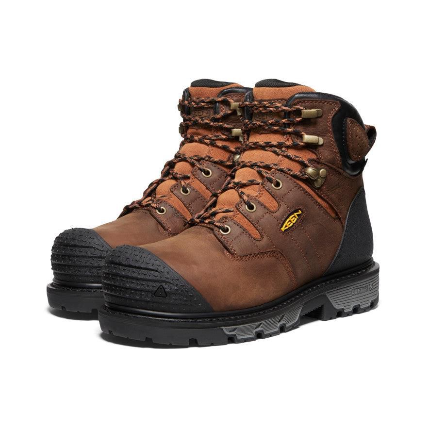 Brown Men Keen Camden 6 Waterproof (Carbon-Fiber Toe) Work Boots | 81976-YIHM