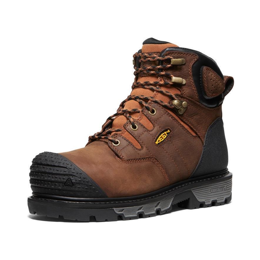 Brown Men Keen Camden 6 Waterproof (Carbon-Fiber Toe) Work Boots | 81976-YIHM