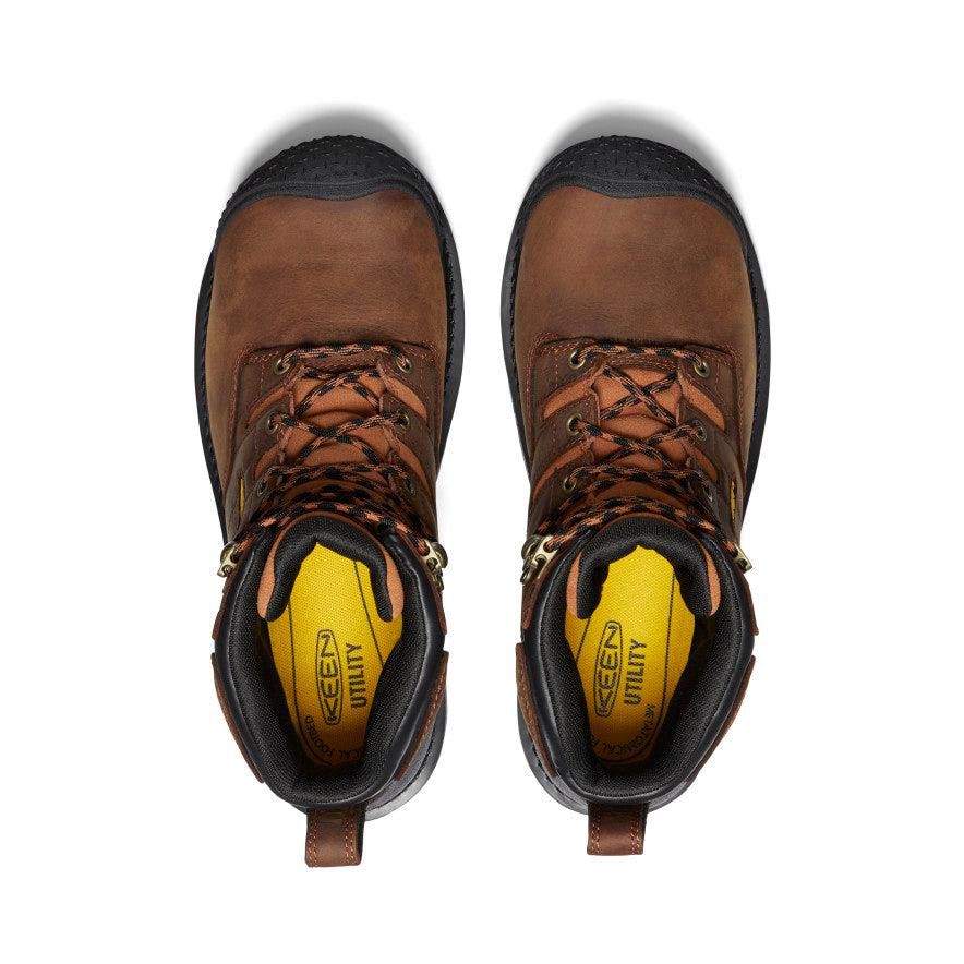 Brown Men Keen Camden 6 Waterproof (Carbon-Fiber Toe) Work Boots | 81976-YIHM