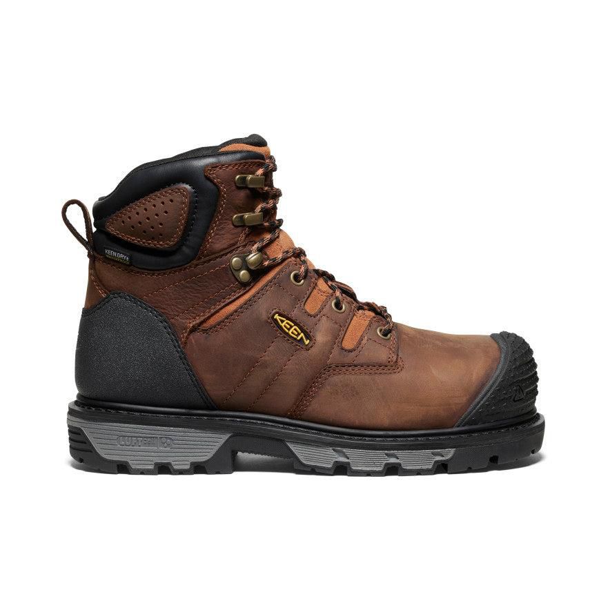 Brown Men Keen Camden 6 Waterproof (Carbon-Fiber Toe) Work Boots | 81976-YIHM