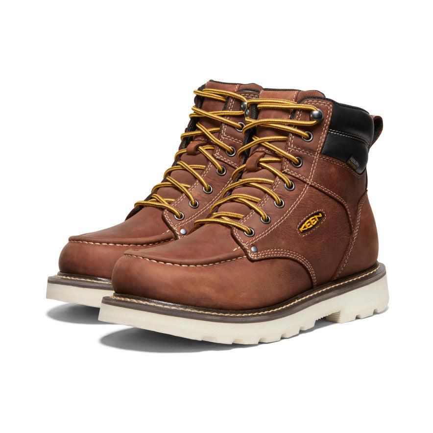 Brown Men Keen Cincinnati 6 Waterproof 90° Heel (Soft Toe) Boots | 20891-TWVU