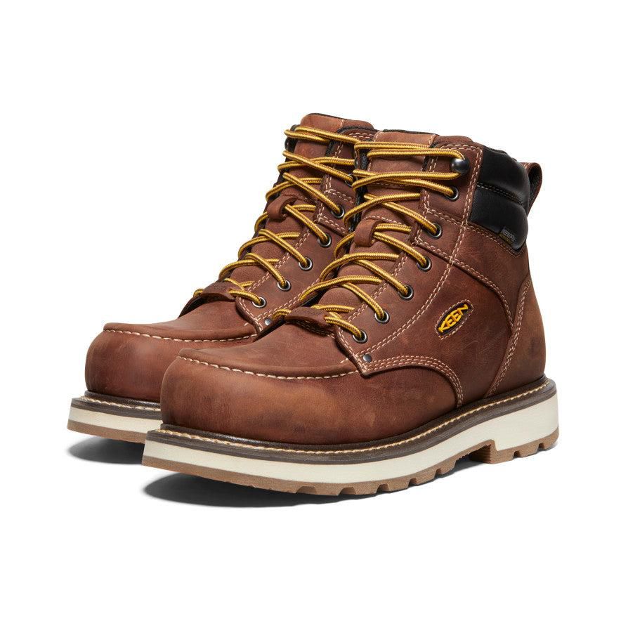 Brown Men Keen Cincinnati 6 Waterproof 90° Heel (Carbon-Fiber Toe) Boots | 84710-UDTS