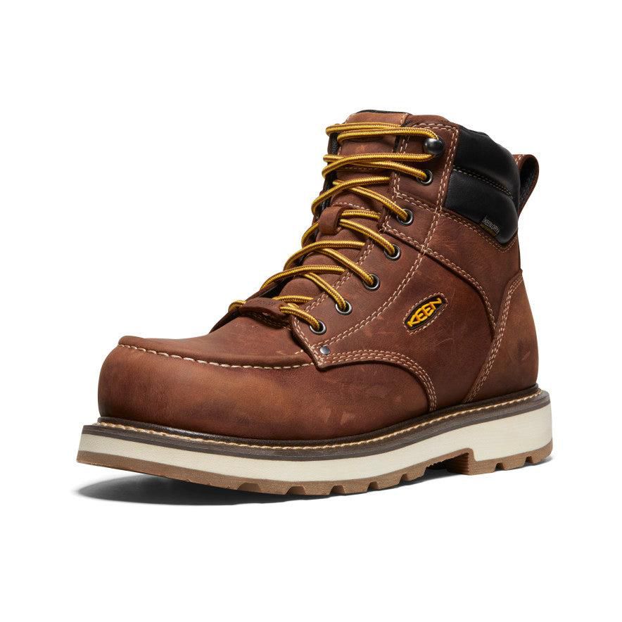 Brown Men Keen Cincinnati 6 Waterproof 90° Heel (Carbon-Fiber Toe) Boots | 84710-UDTS