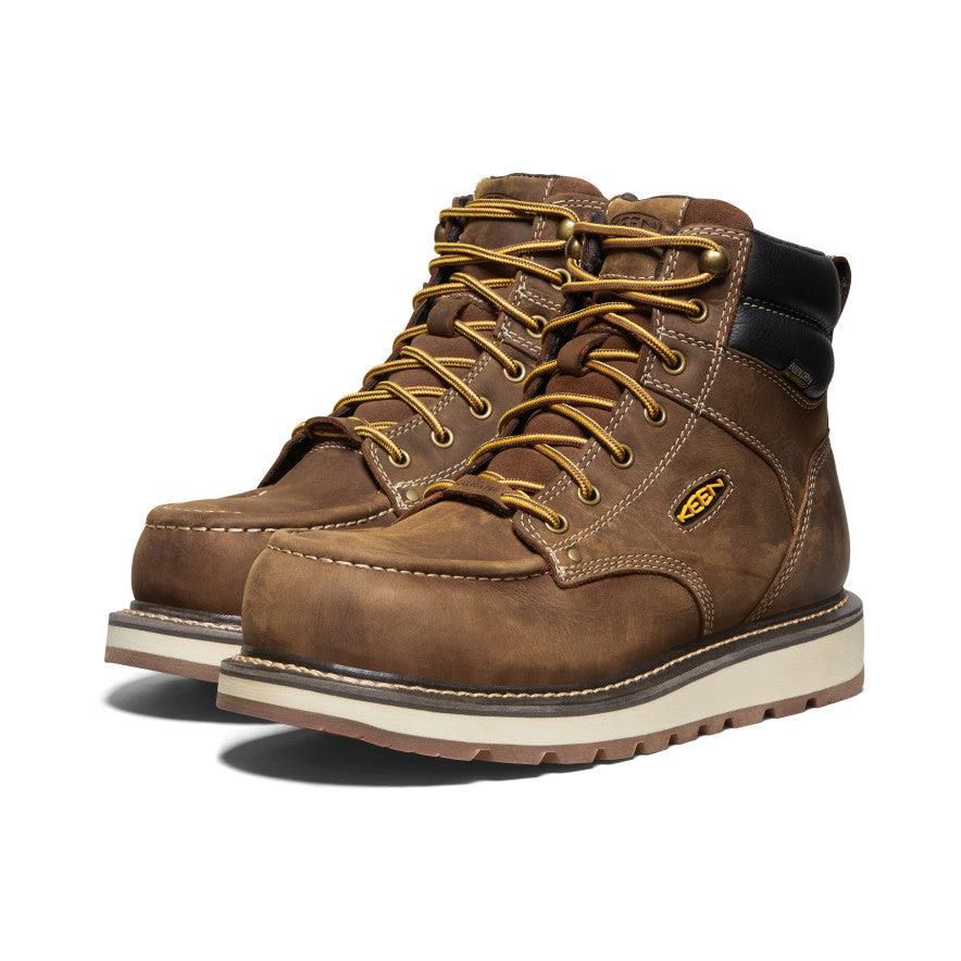 Brown Men Keen Cincinnati 6 Waterproof (Carbon-Fiber Toe) Boots | 50489-PUXT