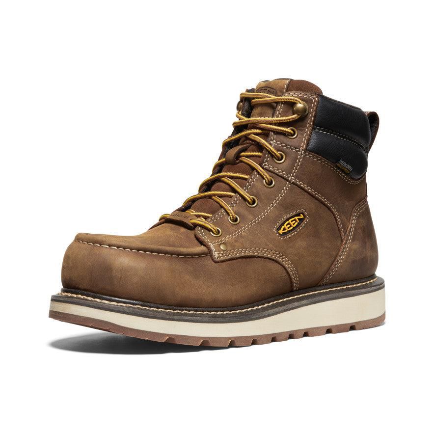 Brown Men Keen Cincinnati 6 Waterproof (Carbon-Fiber Toe) Boots | 50489-PUXT