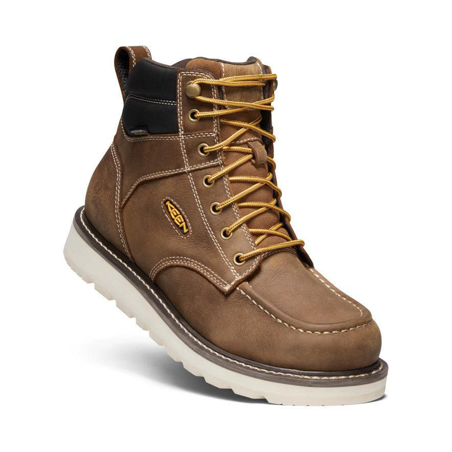 Brown Men Keen Cincinnati 6 Waterproof (Soft Toe) Work Boots | 13928-PUHI