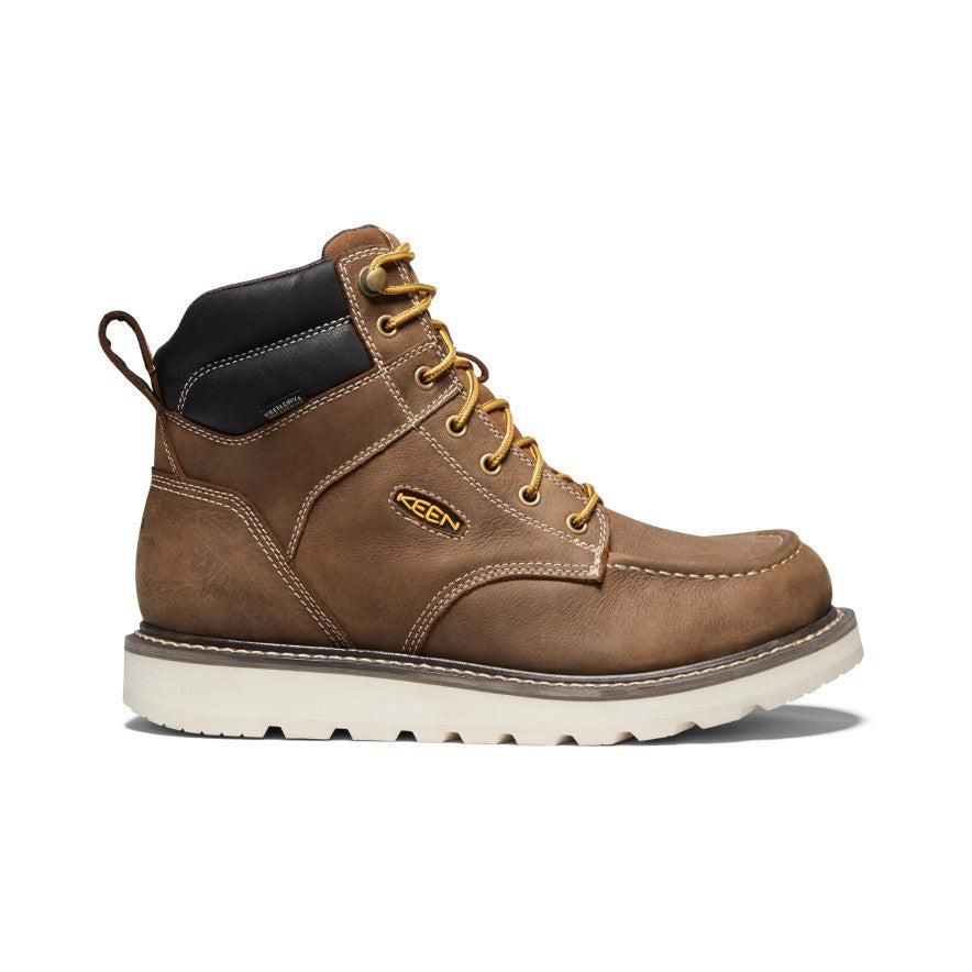 Brown Men Keen Cincinnati 6 Waterproof (Soft Toe) Work Boots | 13928-PUHI