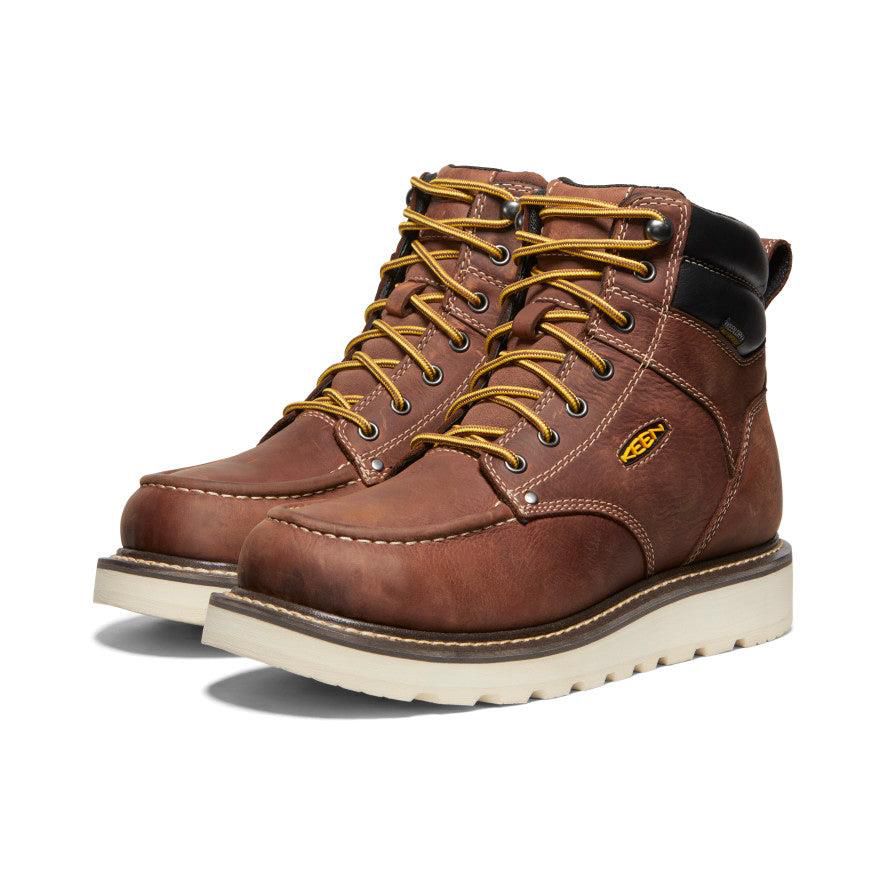 Brown Men Keen Cincinnati 6 Waterproof (Soft Toe) Boots | 63725-UHRS