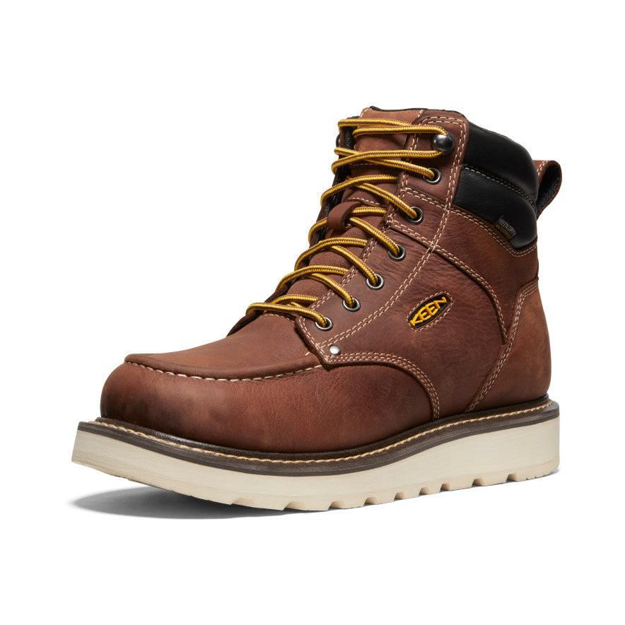 Brown Men Keen Cincinnati 6 Waterproof (Soft Toe) Boots | 63725-UHRS