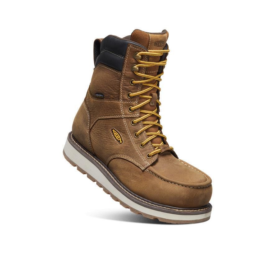 Brown Men Keen Cincinnati 8 Waterproof (Carbon-Fiber Toe) Work Boots | 53170-COLK