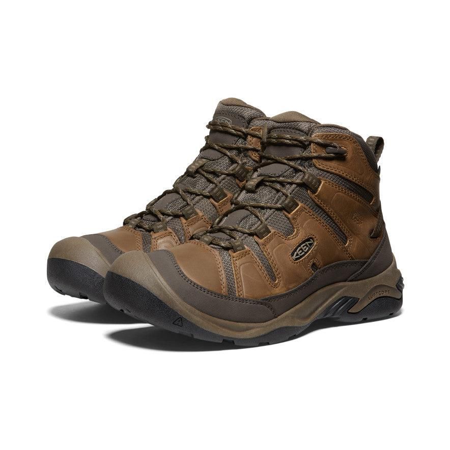 Brown Men Keen Circadia Waterproof Wide Hiking Boots | 42678-PGZJ