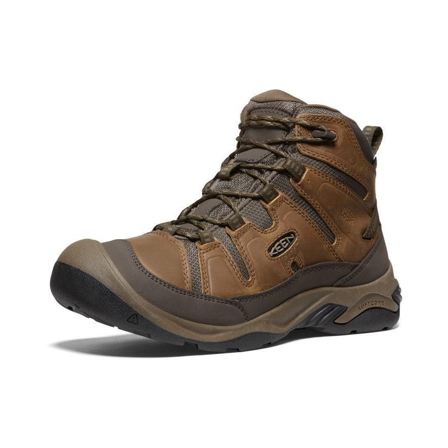 Brown Men Keen Circadia Waterproof Wide Hiking Boots | 42678-PGZJ