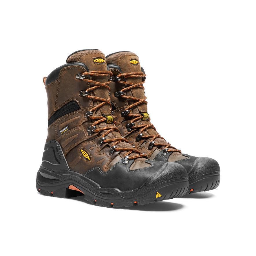 Brown Men Keen Coburg 8 Waterproof (Steel Toe) Work Boots | 49207-EPRS