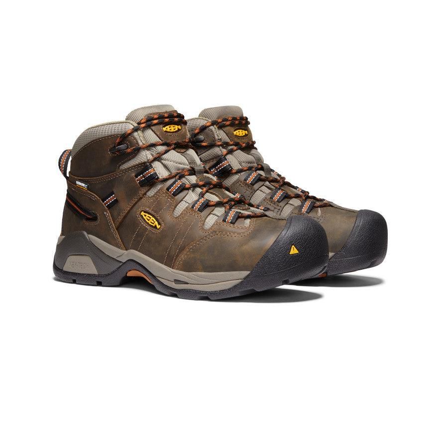 Brown Men Keen Detroit XT Waterproof (Soft Toe) Work Boots | 09746-ELQZ