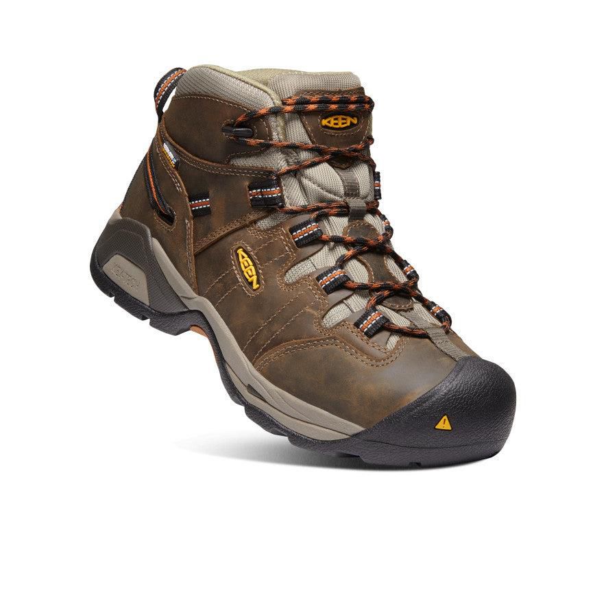 Brown Men Keen Detroit XT Waterproof (Soft Toe) Work Boots | 09746-ELQZ