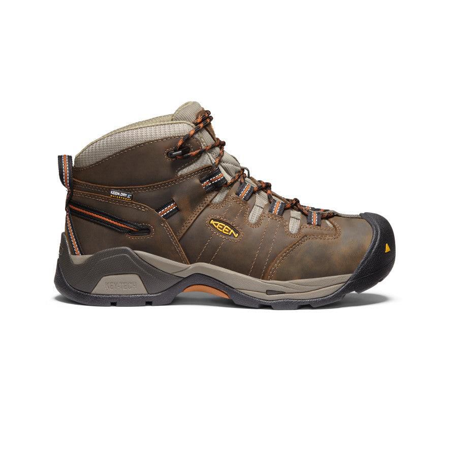 Brown Men Keen Detroit XT Waterproof (Soft Toe) Work Boots | 09746-ELQZ