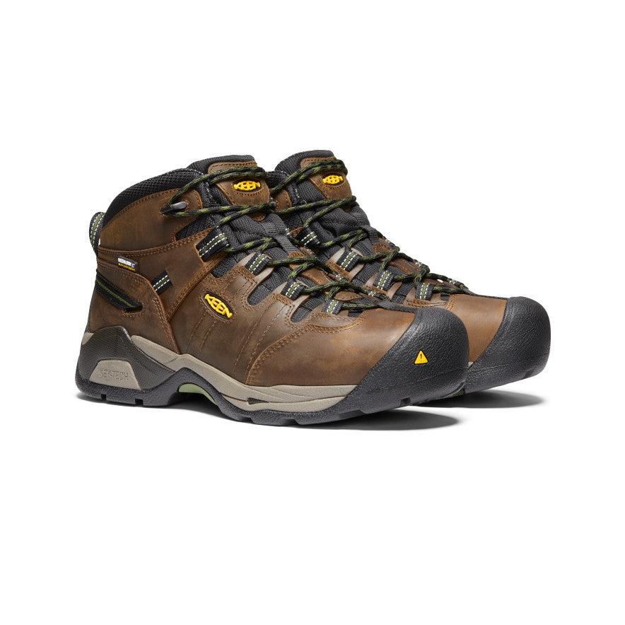 Brown Men Keen Detroit XT Waterproof (Steel Toe) Work Boots | 02345-TFZQ