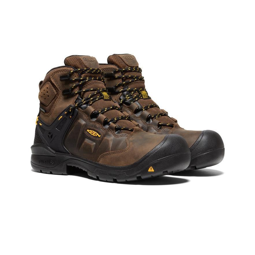 Brown Men Keen Dover 6 Waterproof (Carbon-Fiber Toe) Work Boots | 10325-ZRYW