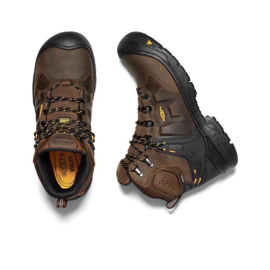 Brown Men Keen Dover 6 Waterproof (Carbon-Fiber Toe) Work Boots | 10325-ZRYW