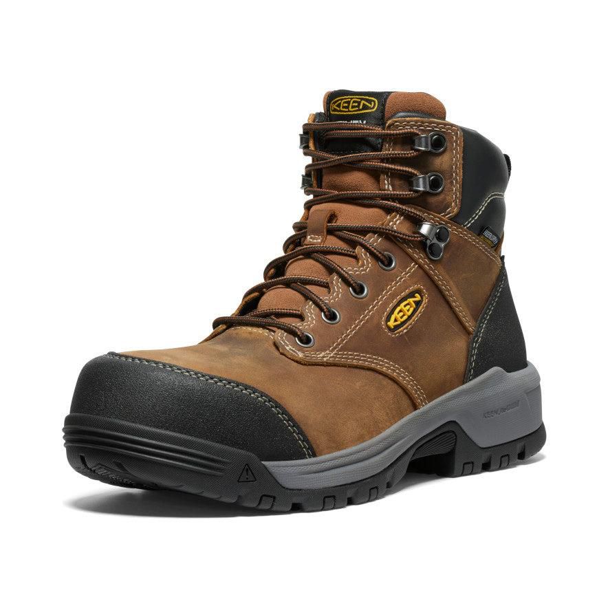 Brown Men Keen Evanston 6 Waterproof (Carbon-Fiber Toe) Work Boots | 31460-CDUN