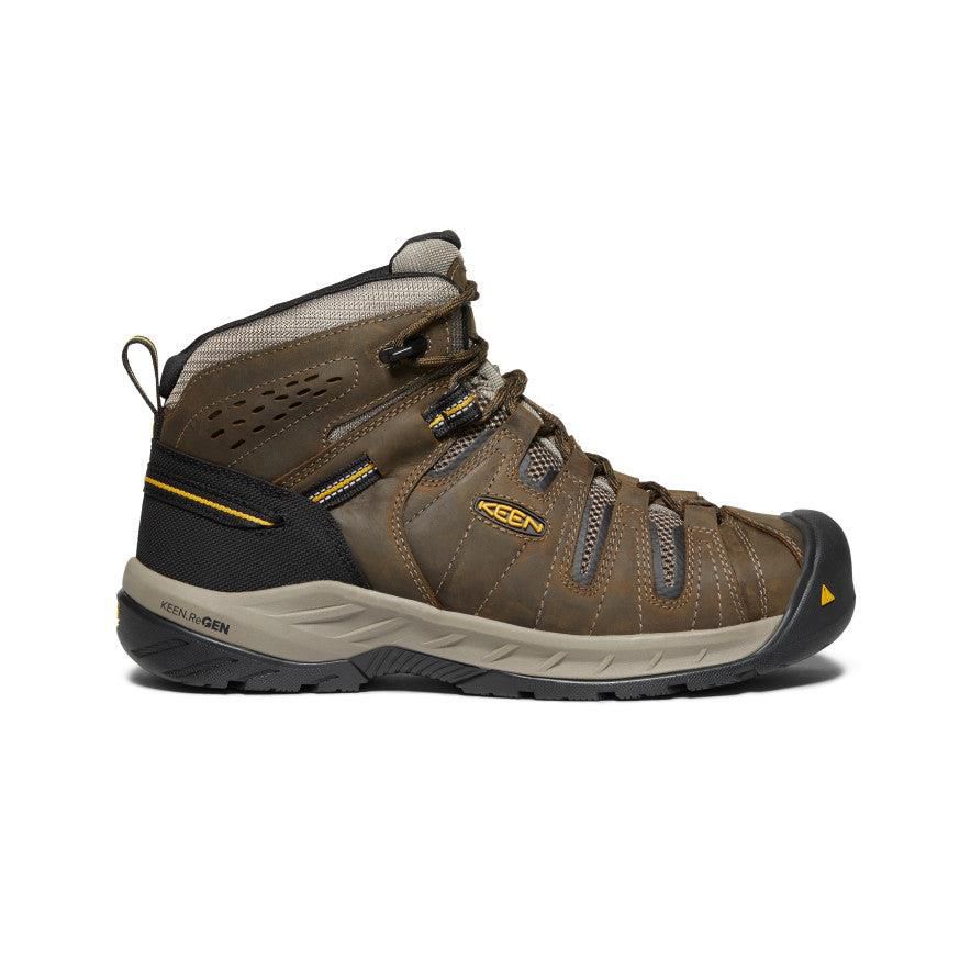 Brown Men Keen Flint II (Steel Toe) Boots | 63127-TPLJ