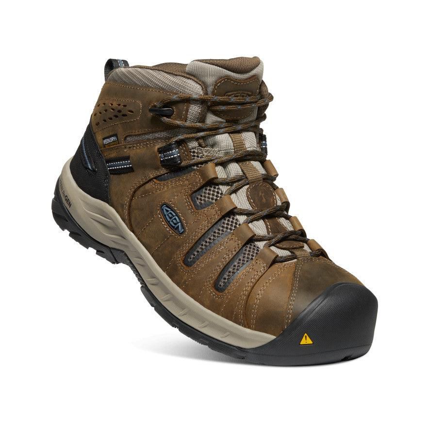 Brown Men Keen Flint II Waterproof (Steel Toe) Boots | 86175-DYXF