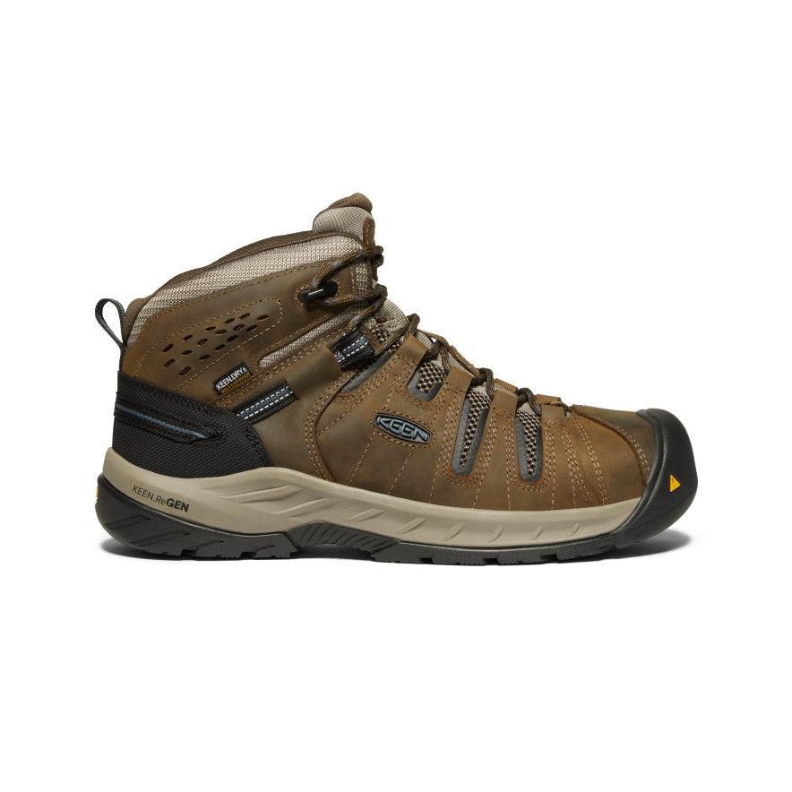 Brown Men Keen Flint II Waterproof (Steel Toe) Boots | 86175-DYXF