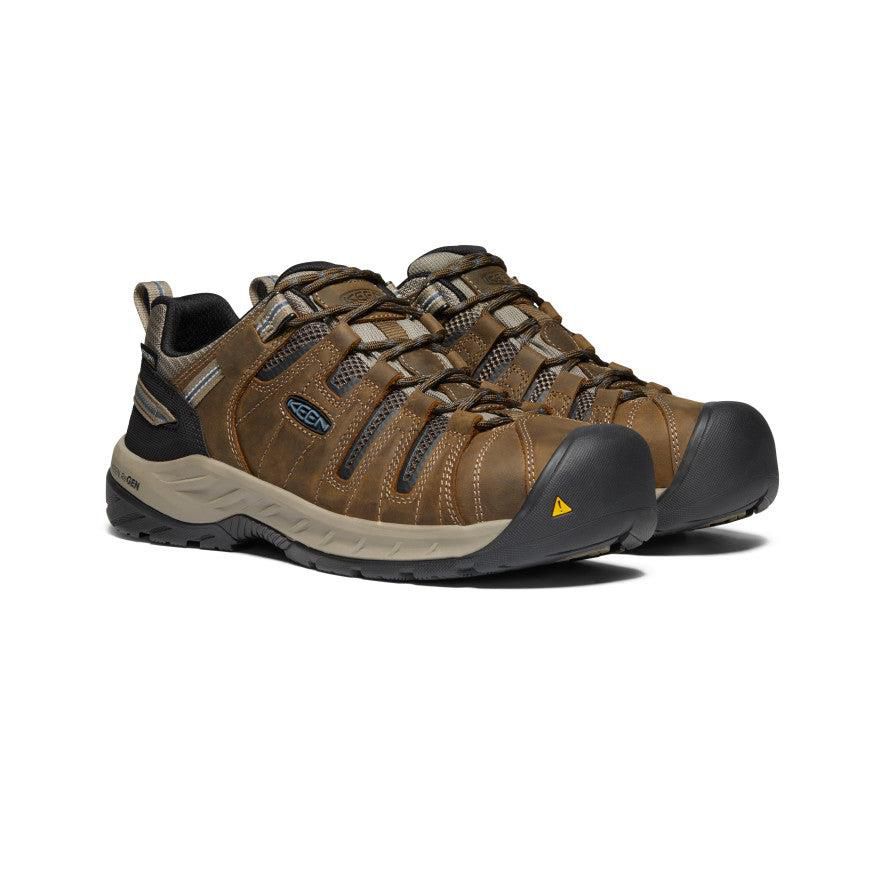 Brown Men Keen Flint II Waterproof (Steel Toe) Sneakers | 64970-DLMT