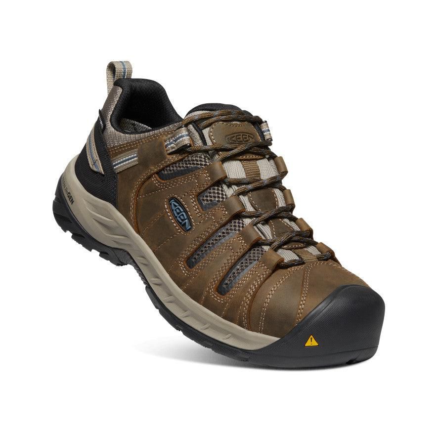 Brown Men Keen Flint II Waterproof (Steel Toe) Sneakers | 64970-DLMT