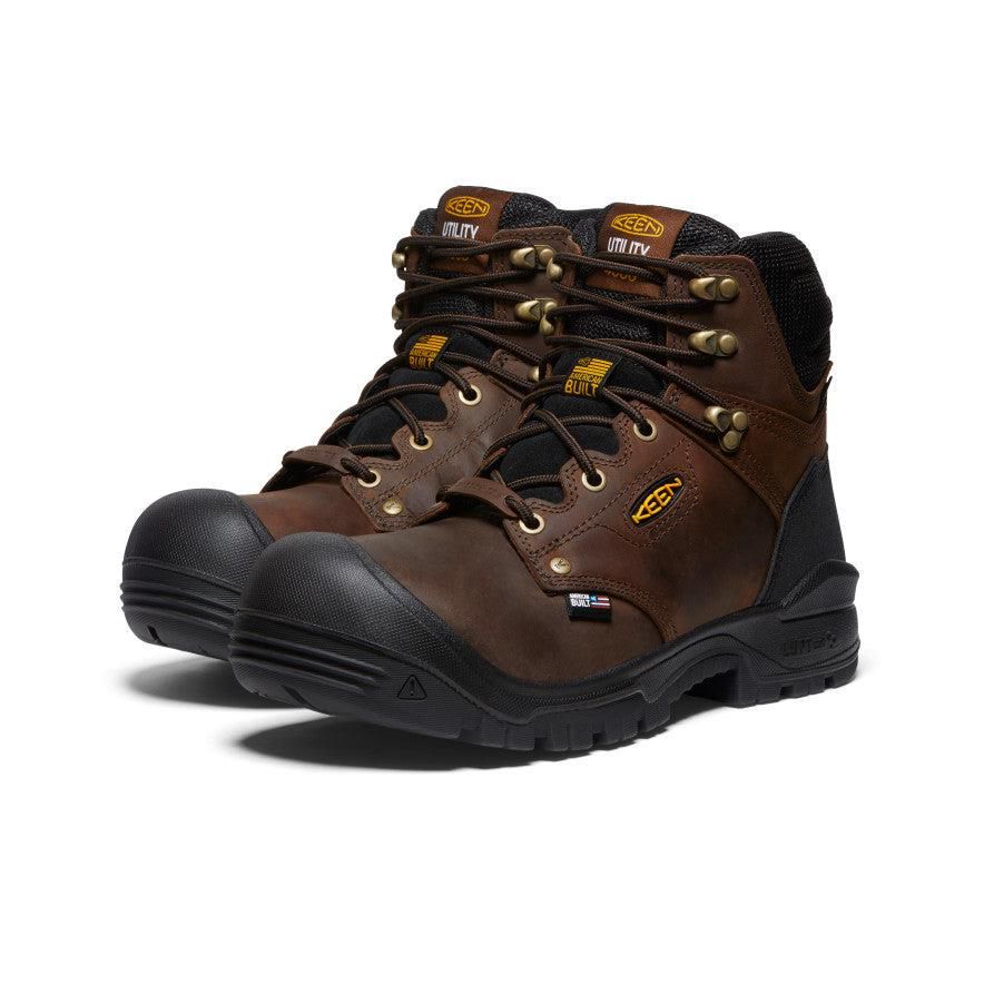 Brown Men Keen Independence 6 Insulated Waterproof (Carbon Fiber Toe) Work Boots | 19206-YHSO