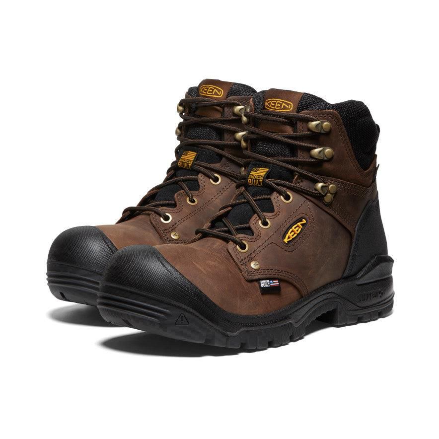 Brown Men Keen Independence 6 Waterproof (Soft Toe) Work Boots | 93162-LVBK